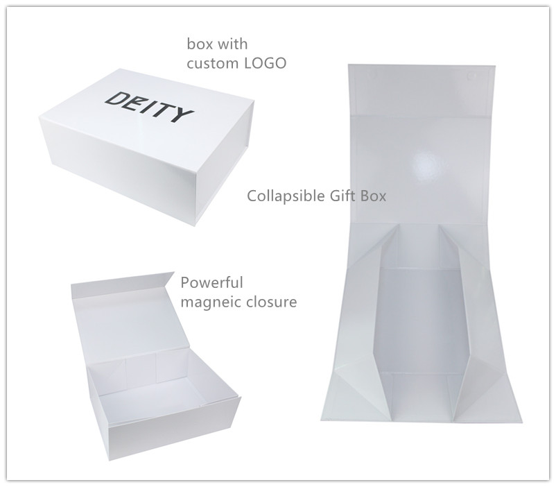 Collapsible Gift Box White Glossy